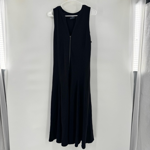 Anthropologie Maeve Black Sleeveless V-Neck Sheath Maxi Dress M - Picture 1 of 8